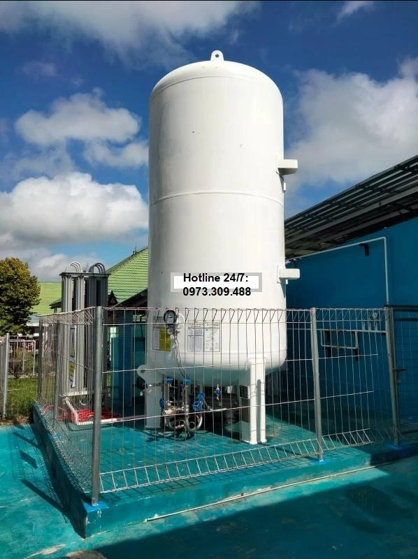 Bồn 10m3 (2.16Mpa) chứa CO2 lỏng, kiểu đứng